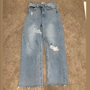 H&M Wide High Ankle Jeans